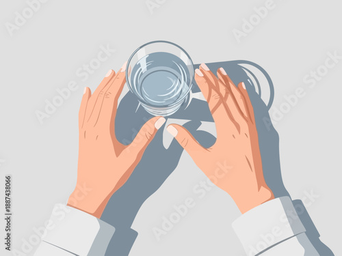 Hands Holding Binoculars for Observation.