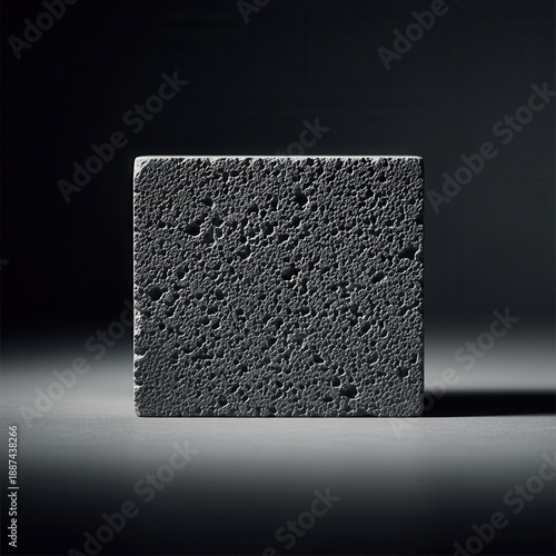Minimalist Stone Cube Textured Abstract Background
