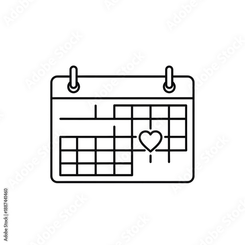 Promise Day Black and White Calendar Promise Vector, minimal, minimalist, flat design, vector, illustration