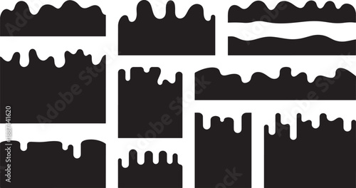 Black ink stains on white background ink textures isolated abstract