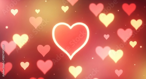 red hearts background