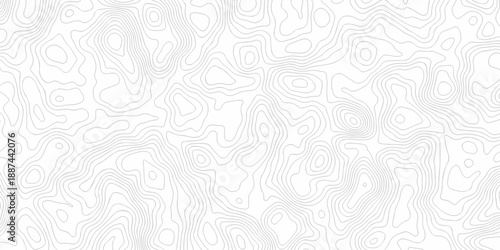 seamless space white and black location wave outline topography map diagram. paper counter map. vector hiking landscape geometric grid topo map texture background.