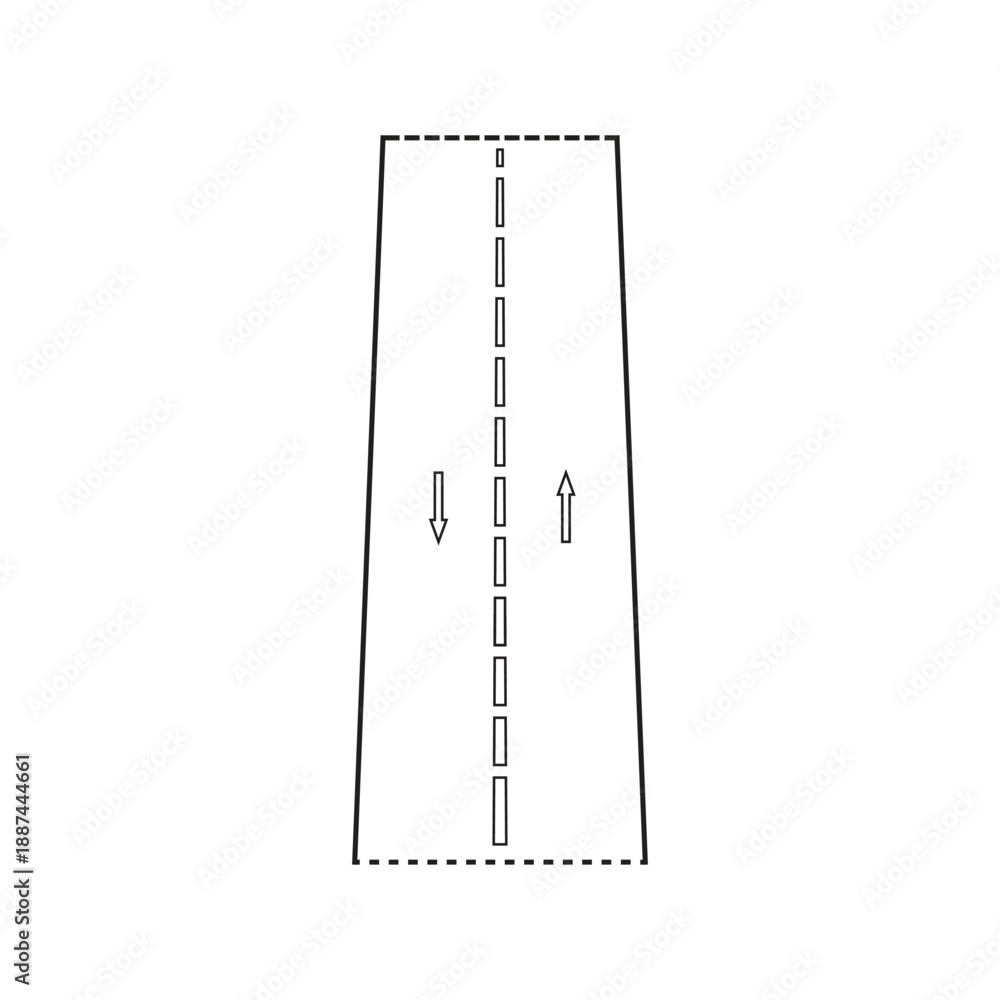 Fototapeta premium two lane road