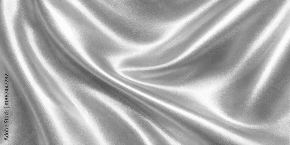 Fototapeta premium Purple elegant silk fabric with smooth shiny texture and flowing drapery pattern