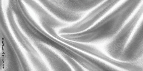 Purple elegant silk fabric with smooth shiny texture and flowing drapery pattern