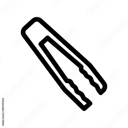 Simple line drawing of a pair of tweezers, a versatile tool for precise handling and manipulation