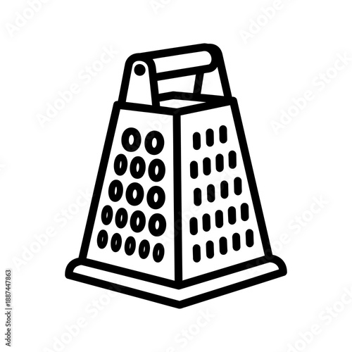 A Simple, Clean, and Easy-to-Use kitchen grater icon, perfect for food preparation and culinary tasks