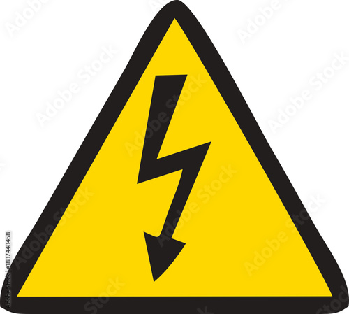 Canvas Print High Voltage Warning simple Symbol