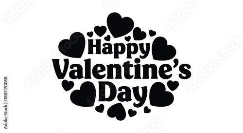 A visually striking depiction of a heart shaped cloud displaying the text happy valentine s day in bold letters