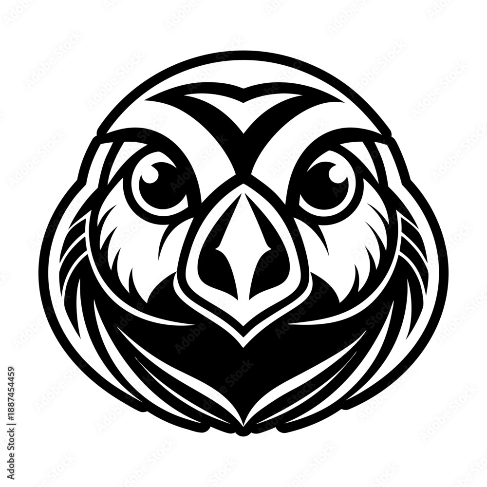Fototapeta premium Glyph Style Puffin Bird Logo