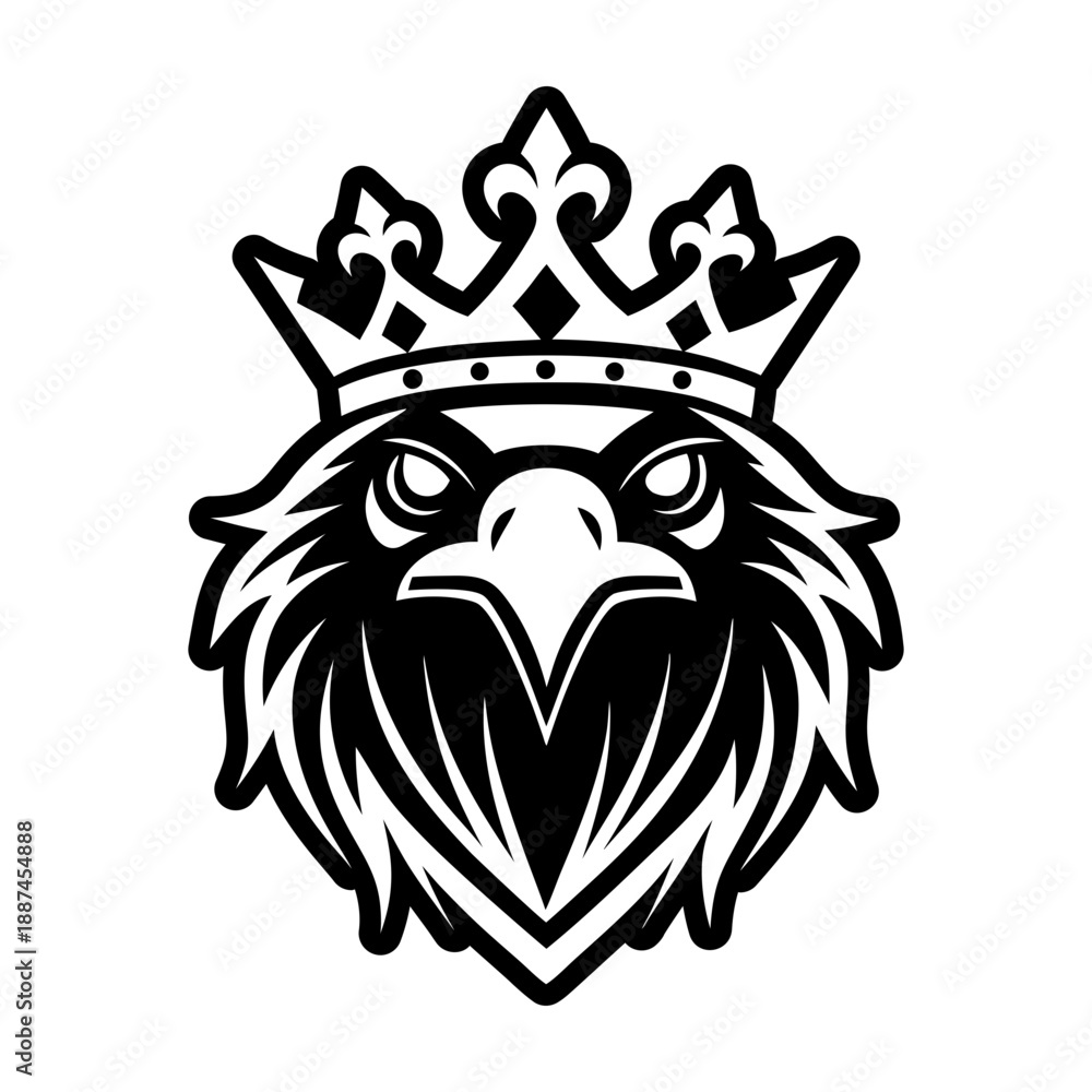 Fototapeta premium Glyph Style Raven Bird Icon
