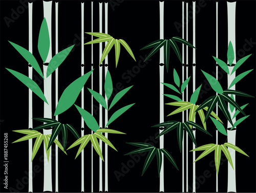 bamboo background vector illustration