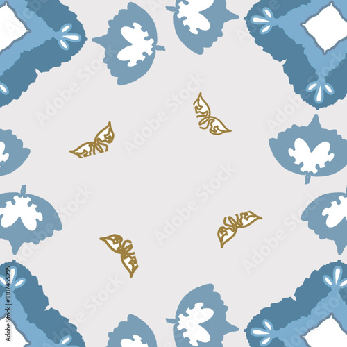 Circular Abstract Blue Composition