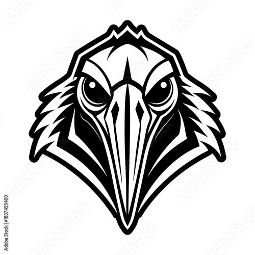 Glyph Style Stork Bird Icon