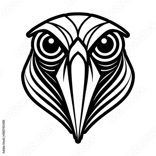 Glyph Style Stork Bird Icon