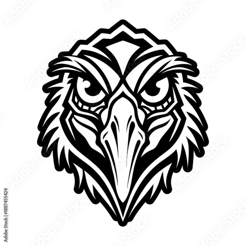 Glyph Style Stork Bird Icon