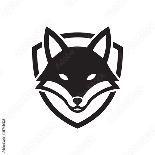 Minimal Wolf Head Logo