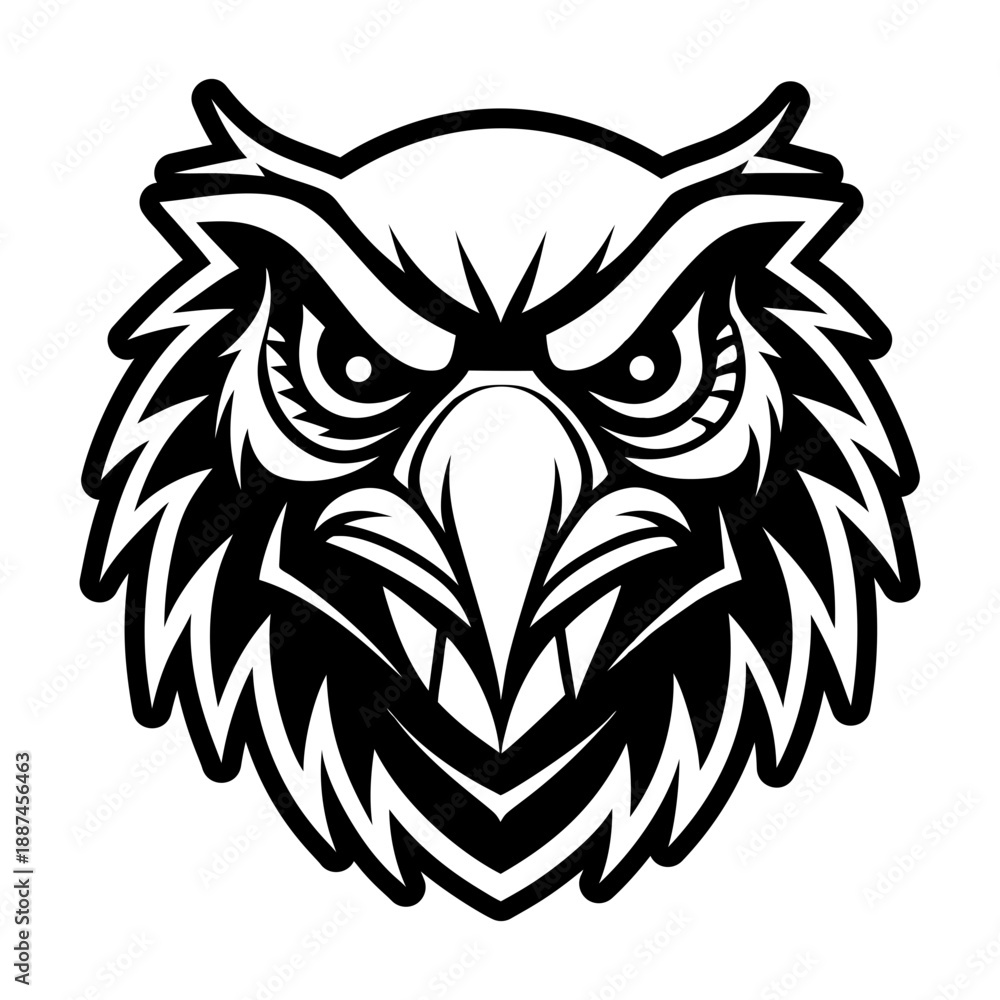 Fototapeta premium Wild Vulture Glyph Style Logo