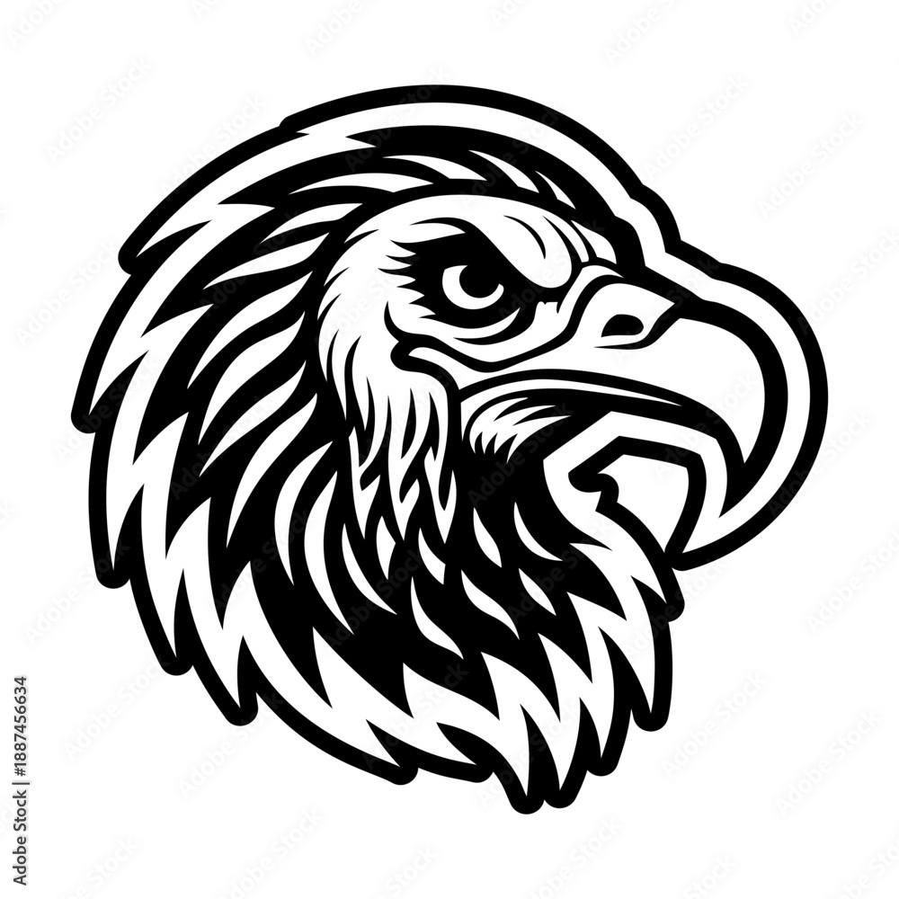 Fototapeta premium Vulture Symbol Glyph Style Icon
