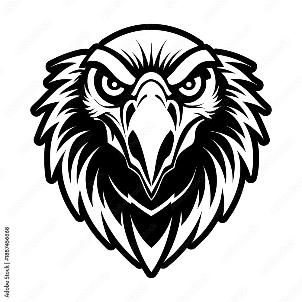 Fototapeta premium Vulture Symbol Glyph Style Icon