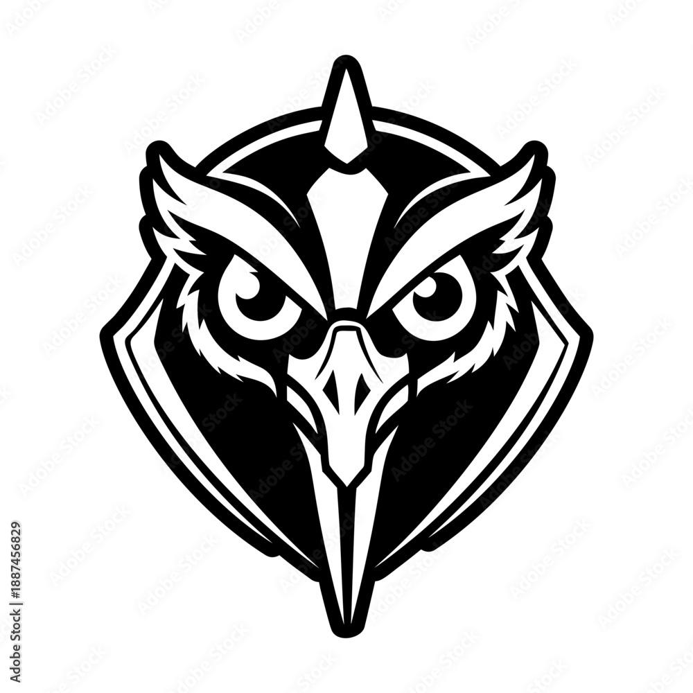 Fototapeta premium Woodpecker Glyph Style Logo