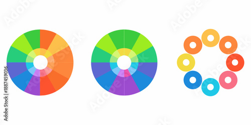 Colorful circular patterns a visual exploration of overlapping hues and shapes