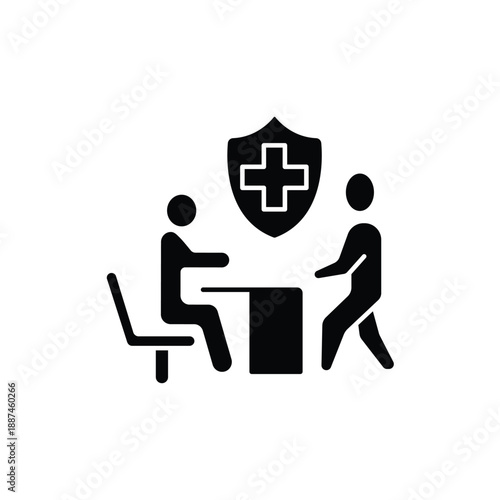 hospitalization concept line icon. Simple element illustration. hospitalization concept outline symbol design.