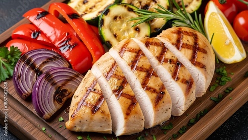 Grilled Chicken Breast with Vegetables.