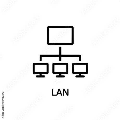 Local Area Network (LAN) schematic icon representing interconnected devices