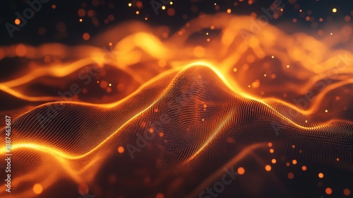abstract orange wave background