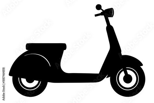 scooter silhouette vector illustration, scooter icon symbol