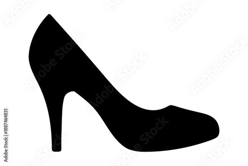 woman high heel icon, high heel silhouette vector