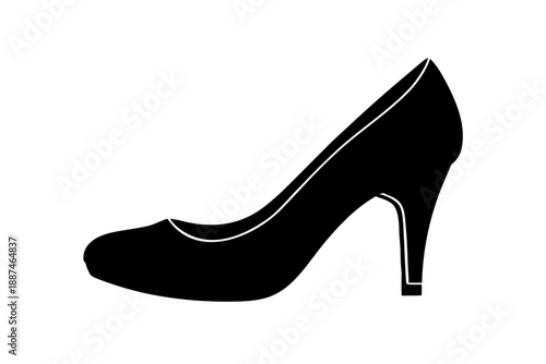 woman high heel icon, high heel silhouette vector