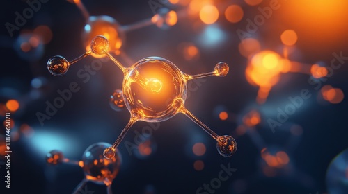 Wallpaper Mural microscopic molecular structure abstract scientific background Torontodigital.ca