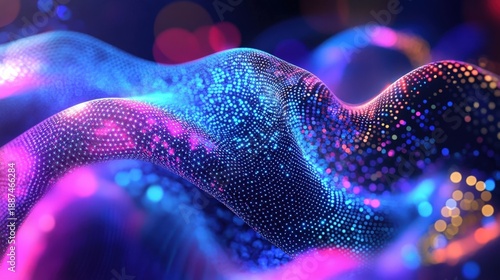 abstract colorful data wave background