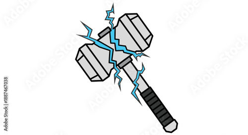 Electric Hammer with Lightning Bolt Energy.