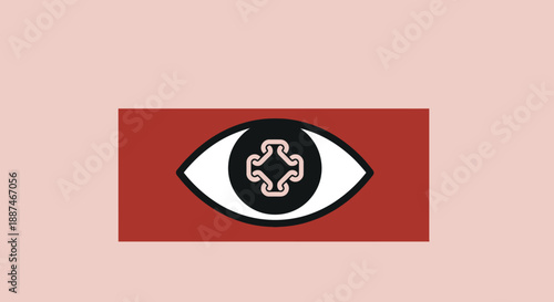 Eye with Puzzle Piece in Iris.