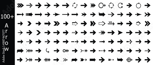 Arrow. Cursor. Modern simple arrows. Arrows big black set icons. Collection different arrows sign. Arrow vector collection. Mega set of vector arrows. 