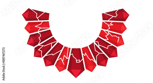 Red Diamond Necklace Jewel Luxury Ornament.