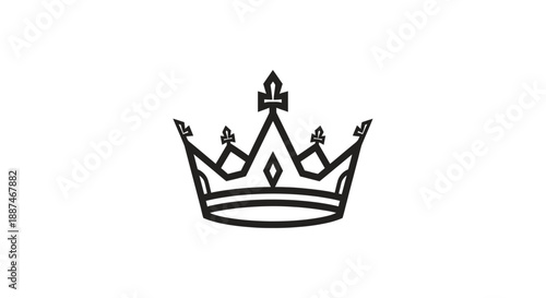 golden crown isolated on white