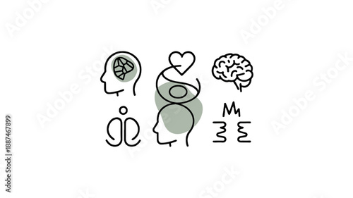 Symbolic representation of balance between heart, mind and soul.