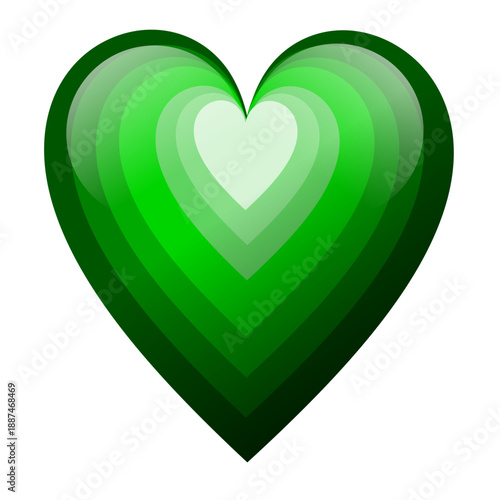 Cœur vert dégradé