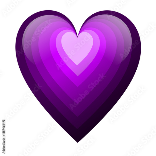 Cœur violet dégradé