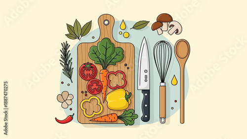 Vibrant kitchen essentials for healthy cooking and meal prep