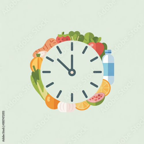 Intermittent Fasting Healthy Lifestyle Concept