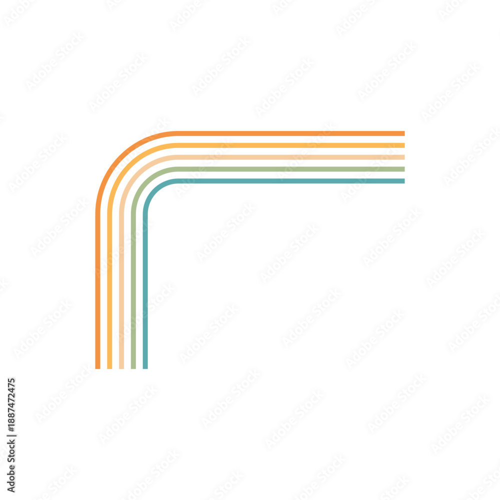 Fototapeta premium Groovy Line Vector