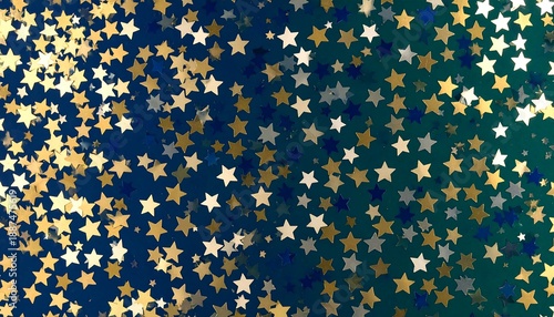 Colorful Star Shapes on Dark Background.
