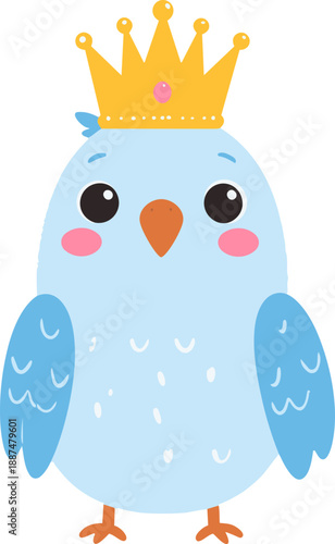 왕관을 쓴 새 일러스트