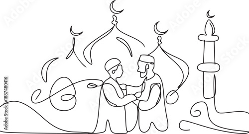 Muslim Men's Cordial Handshake