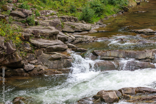 small waterfall in the forest